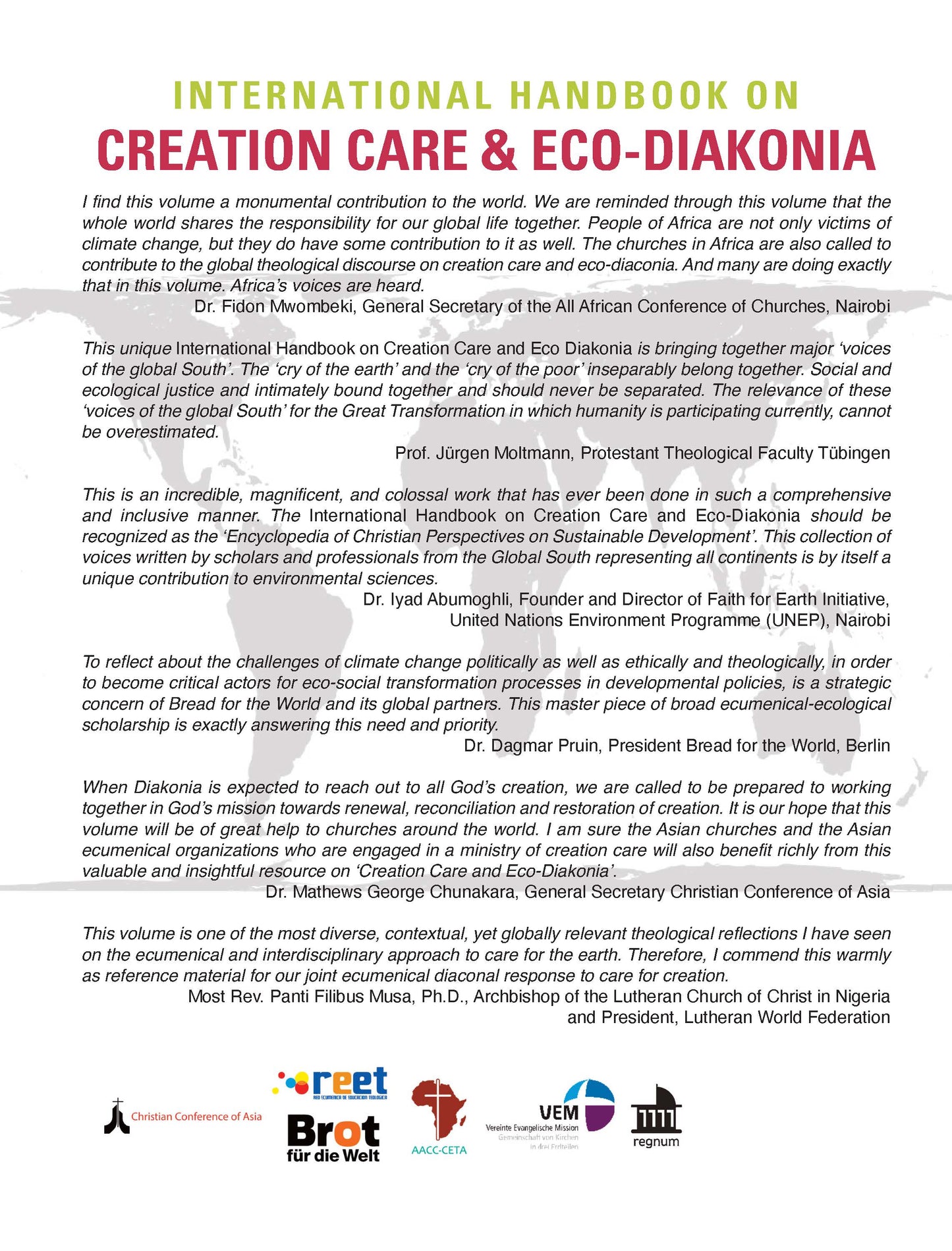 International Handbook on Creation Care and Eco-Diakonia