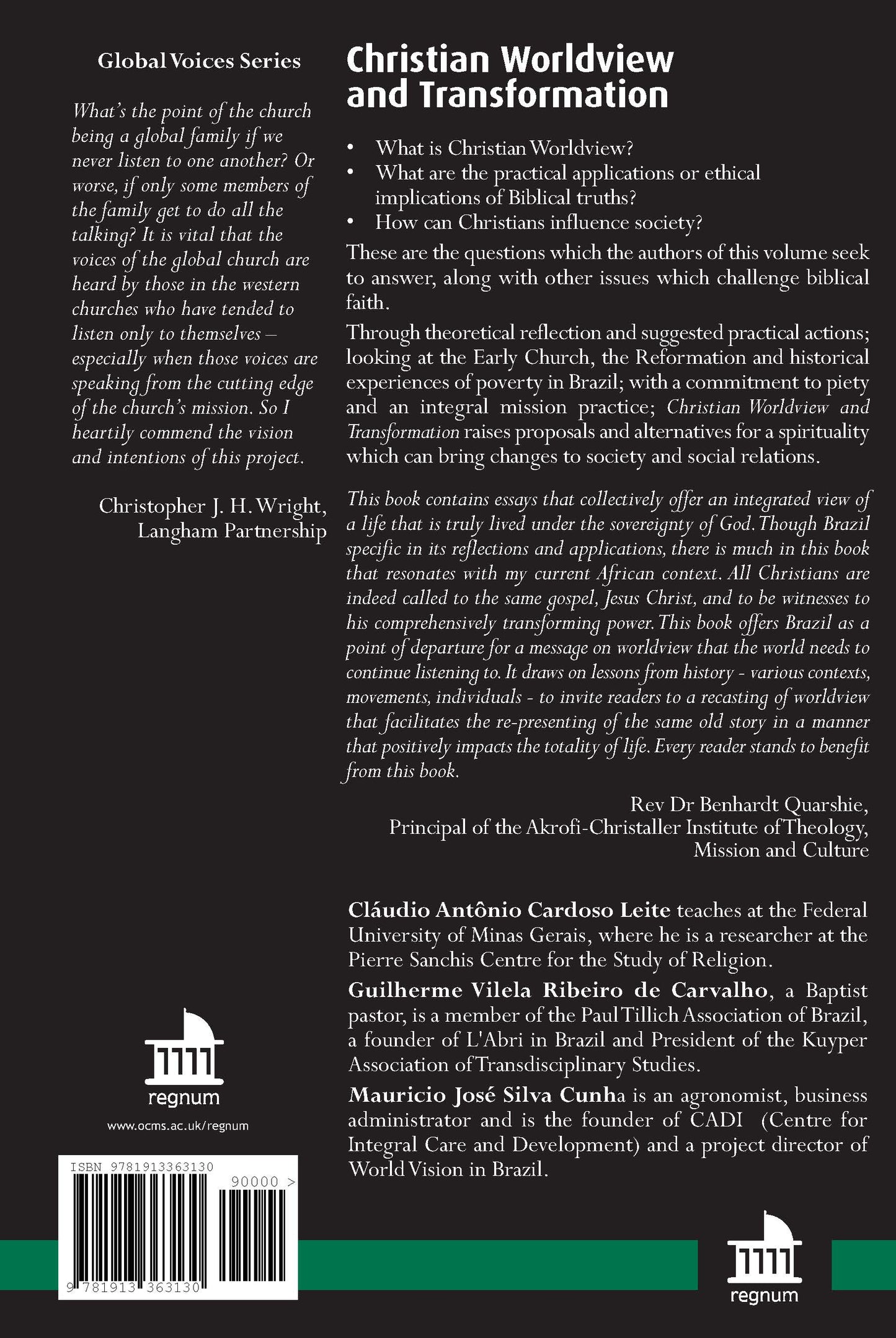 Christian Worldview and Transformation