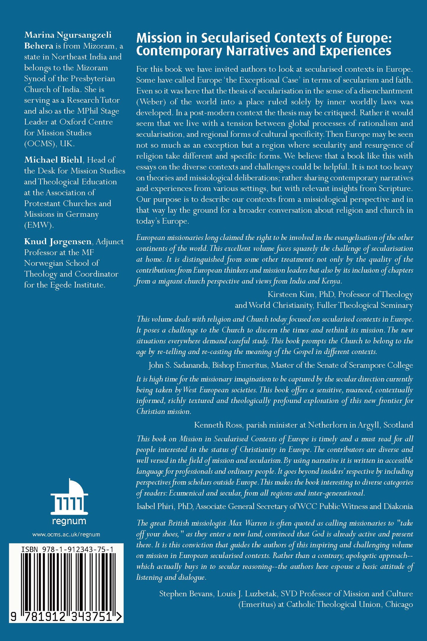 Mission in Secularised Contexts of Europe