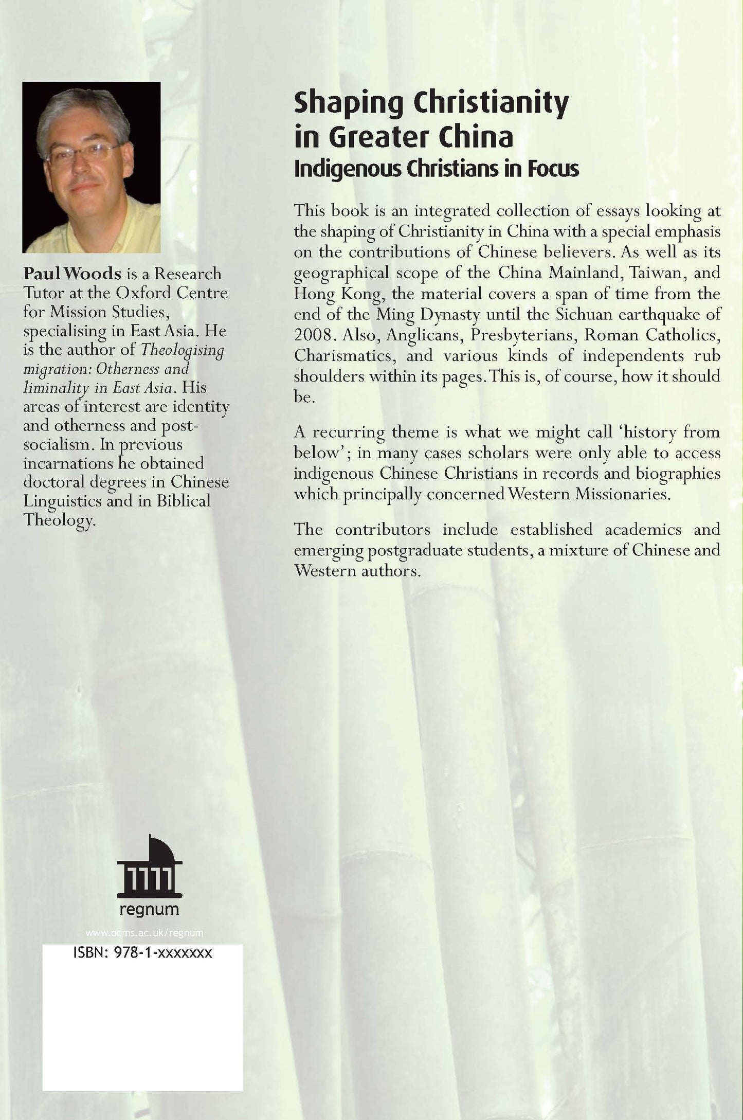 Shaping Christianity in Greater China